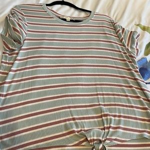 Blue and pink striped shirt